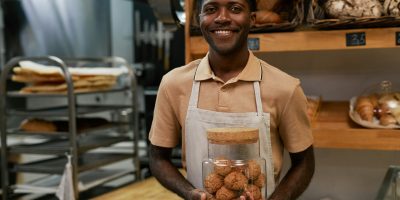 Smiling Bakery Worker